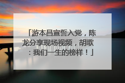 游本昌宣誓入党，陈龙分享现场视频，胡歌：我们一生的榜样！