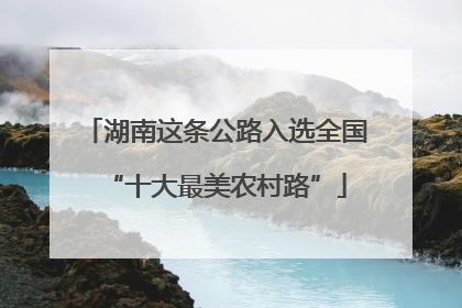 湖南这条公路入选全国“十大最美农村路”