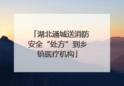 湖北通城送消防安全“处方”到乡镇医疗机构