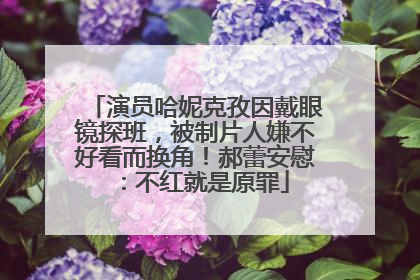 演员哈妮克孜因戴眼镜探班，被制片人嫌不好看而换角！郝蕾安慰：不红就是原罪