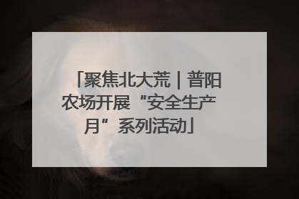 聚焦北大荒｜普阳农场开展“安全生产月”系列活动