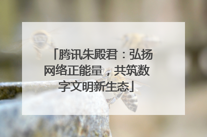 腾讯朱殿君：弘扬网络正能量，共筑数字文明新生态