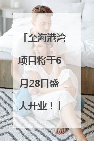 至海港湾项目将于6月28日盛大开业！