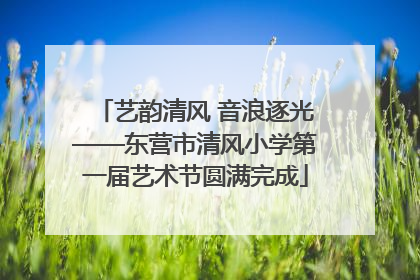 艺韵清风 音浪逐光——东营市清风小学第一届艺术节圆满完成