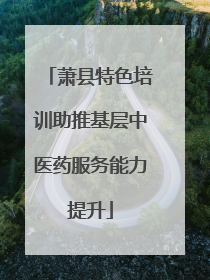 萧县特色培训助推基层中医药服务能力提升