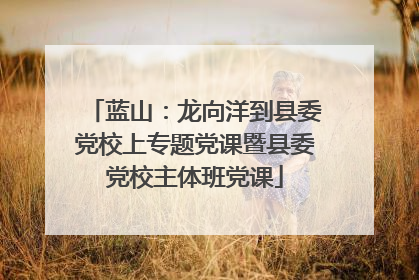 蓝山：龙向洋到县委党校上专题党课暨县委党校主体班党课