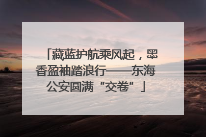 藏蓝护航乘风起，墨香盈袖踏浪行——东海公安圆满“交卷”