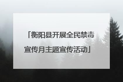 衡阳县开展全民禁毒宣传月主题宣传活动