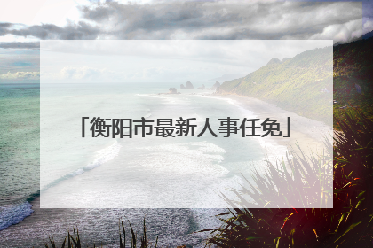 衡阳市最新人事任免