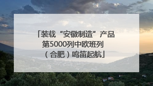 装载“安徽制造”产品 第5000列中欧班列（合肥）鸣笛起航