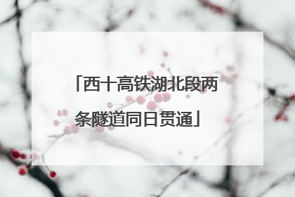 西十高铁湖北段两条隧道同日贯通