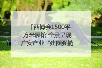 西博会1500平方米展馆 全景呈现广安产业“建圈强链”｜西博视界
