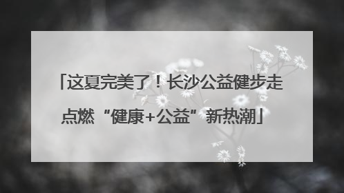 这夏完美了！长沙公益健步走点燃“健康+公益”新热潮