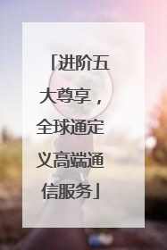 进阶五大尊享，全球通定义高端通信服务