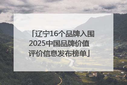 辽宁16个品牌入围2025中国品牌价值评价信息发布榜单