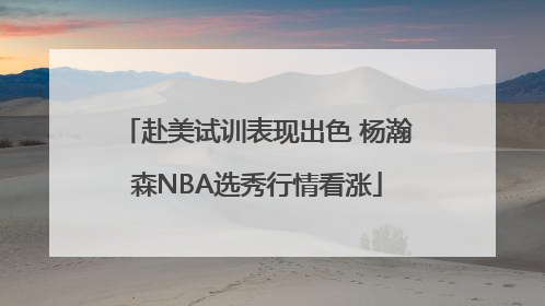 赴美试训表现出色 杨瀚森NBA选秀行情看涨