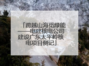 跨越山海觅绿能——电建核电公司建设广东太平岭核电项目侧记