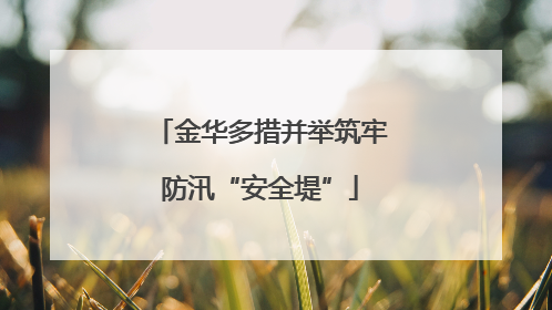 金华多措并举筑牢防汛“安全堤”
