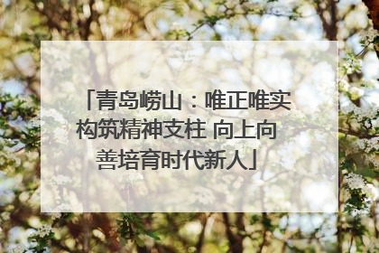 青岛崂山：唯正唯实构筑精神支柱 向上向善培育时代新人