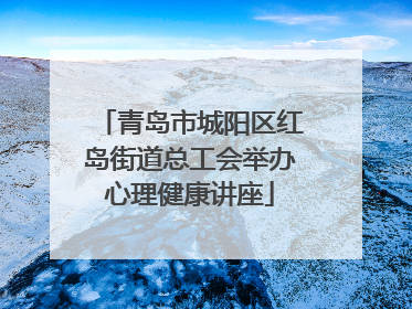 青岛市城阳区红岛街道总工会举办心理健康讲座