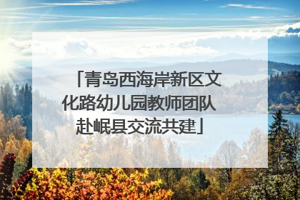 青岛西海岸新区文化路幼儿园教师团队赴岷县交流共建