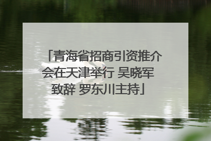 青海省招商引资推介会在天津举行 吴晓军致辞 罗东川主持