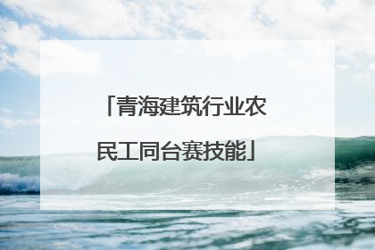 青海建筑行业农民工同台赛技能