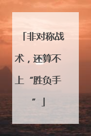 非对称战术，还算不上“胜负手”