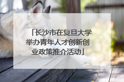 长沙市在复旦大学举办青年人才创新创业政策推介活动