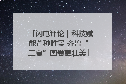 闪电评论｜科技赋能芒种胜景 齐鲁“三夏”画卷更壮美