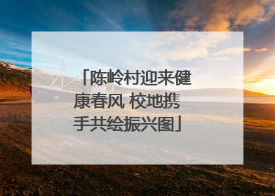 陈岭村迎来健康春风 校地携手共绘振兴图