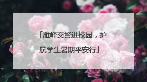 雁峰交警进校园，护航学生暑期平安行