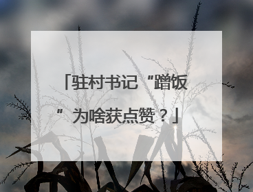 驻村书记“蹭饭”为啥获点赞？