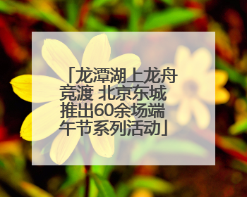 龙潭湖上龙舟竞渡 北京东城推出60余场端午节系列活动