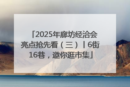 2025年廊坊经洽会亮点抢先看（三）丨6街16巷，邀你逛市集
