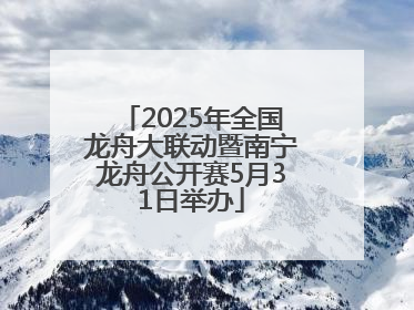 2025年全国龙舟大联动暨南宁龙舟公开赛5月31日举办