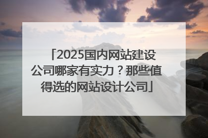2025国内网站建设公司哪家有实力？那些值得选的网站设计公司