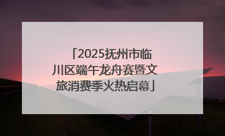2025抚州市临川区端午龙舟赛暨文旅消费季火热启幕