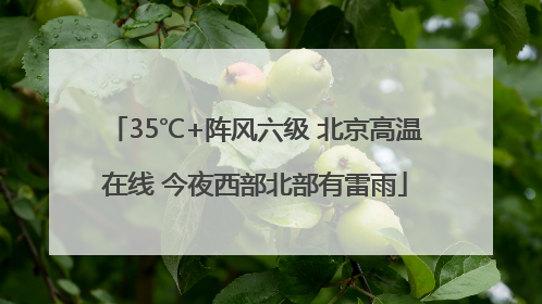 35℃+阵风六级 北京高温在线 今夜西部北部有雷雨