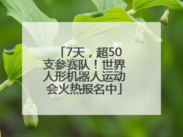 7天，超50支参赛队！世界人形机器人运动会火热报名中