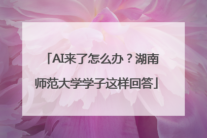 AI来了怎么办？湖南师范大学学子这样回答