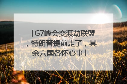 G7峰会变渡劫联盟，特朗普提前走了，其余六国各怀心事