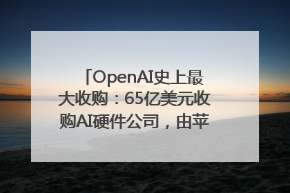 OpenAI史上最大收购：65亿美元收购AI硬件公司，由苹果前设计总监创办